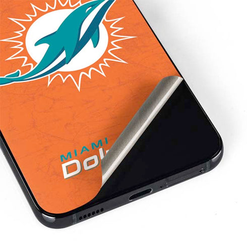 NFL Miami Dolphins Distressed- Orange Galaxy S22 Plus Skin