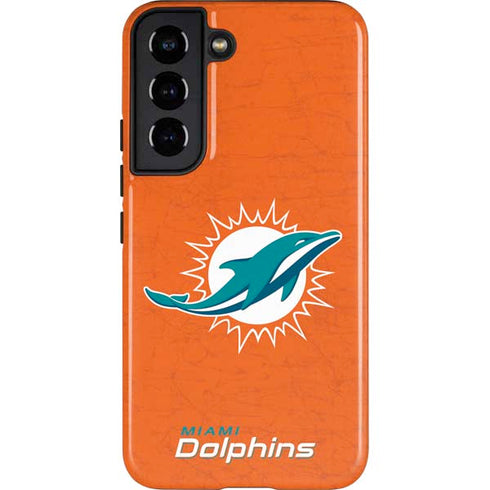 NFL Miami Dolphins Distressed- Orange Galaxy S22 Pro Case