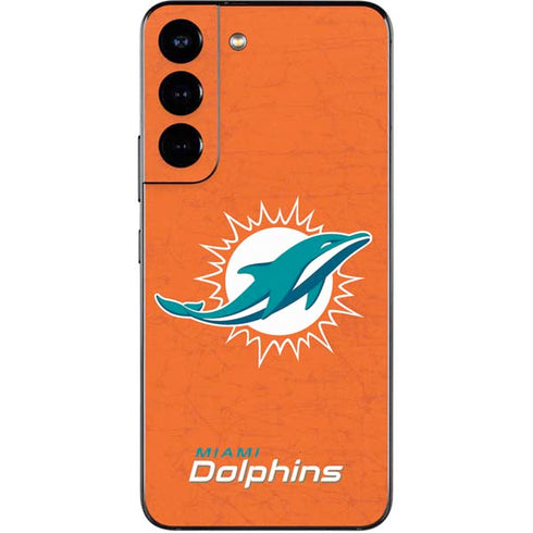 NFL Miami Dolphins Distressed- Orange Galaxy S22 Skin