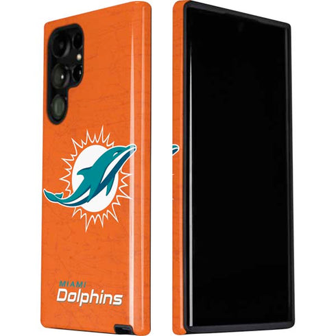 NFL Miami Dolphins Distressed- Orange Galaxy S22 Ultra Pro Case