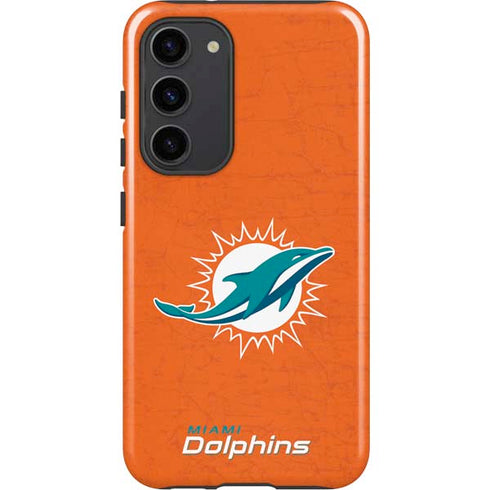 NFL Miami Dolphins Distressed- Orange Galaxy S23 Plus Pro Case