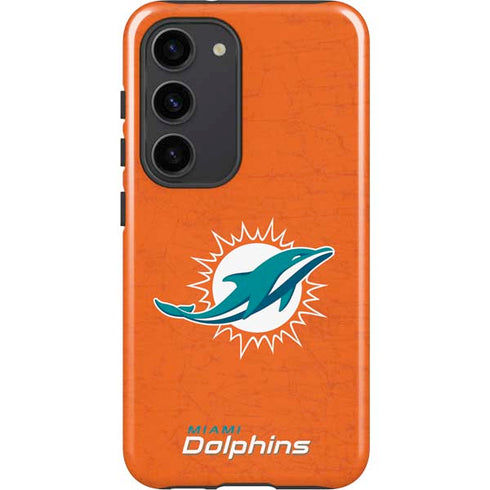 NFL Miami Dolphins Distressed- Orange Galaxy S23 Pro Case