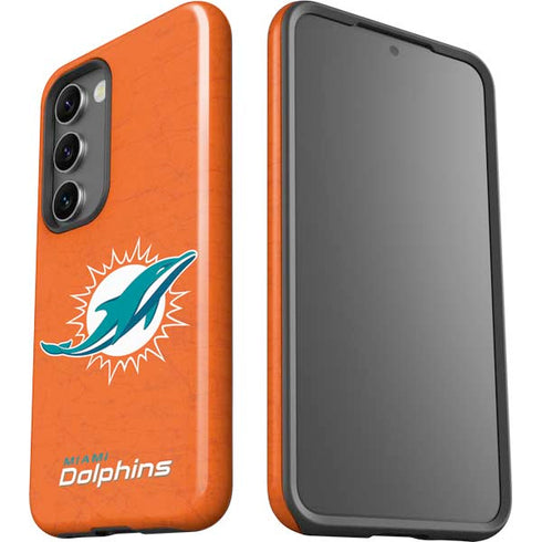 NFL Miami Dolphins Distressed- Orange Galaxy S23 Pro Case