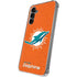 NFL Miami Dolphins Distressed- Orange Galaxy S24 Plus Clear Case
