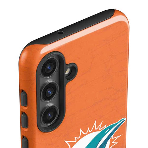 NFL Miami Dolphins Distressed- Orange Galaxy S24 Plus Impact Case