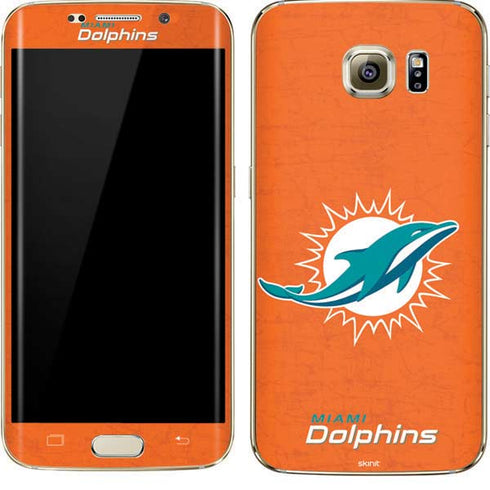 NFL Miami Dolphins Distressed- Orange Galaxy S7 Edge Skin