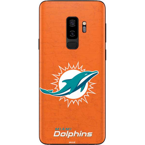 NFL Miami Dolphins Distressed- Orange Galaxy S9 Plus Skin