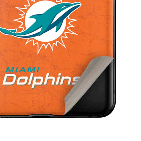 NFL Miami Dolphins Distressed- Orange Galaxy Z Flip Skin