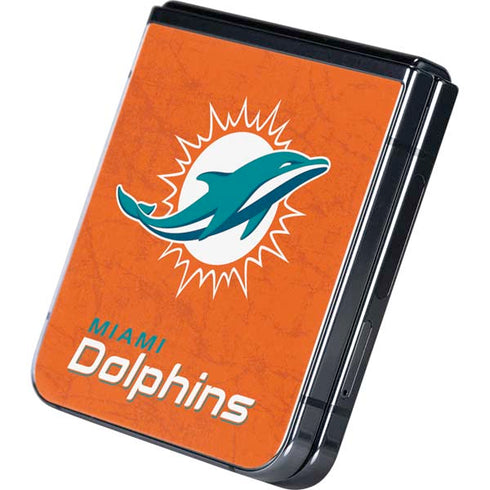 NFL Miami Dolphins Distressed- Orange Galaxy Z Flip5 5G Skin