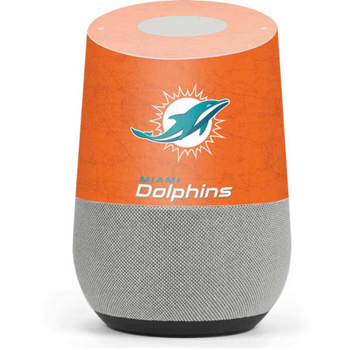 NFL Miami Dolphins Distressed- Orange Google Home Skin