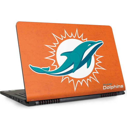 NFL Miami Dolphins Distressed- Orange Dell Inspiron Skin
