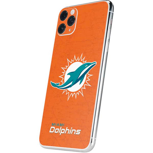 NFL Miami Dolphins Distressed- Orange iPhone 11 Pro Max Skin