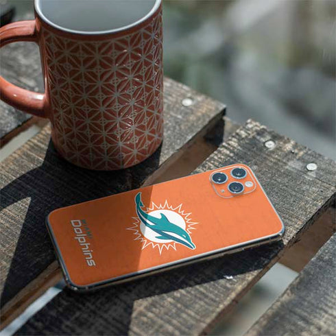 NFL Miami Dolphins Distressed- Orange iPhone 11 Pro Max Skin
