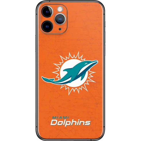 NFL Miami Dolphins Distressed- Orange iPhone 11 Pro Skin