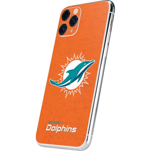 NFL Miami Dolphins Distressed- Orange iPhone 11 Pro Skin
