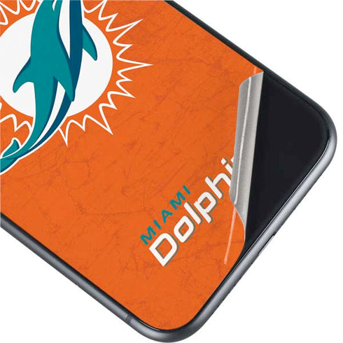 NFL Miami Dolphins Distressed- Orange iPhone 11 Skin