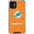 NFL Miami Dolphins Distressed- Orange iPhone 12 Clear Case