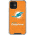 NFL Miami Dolphins Distressed- Orange iPhone 12 Mini Clear Case