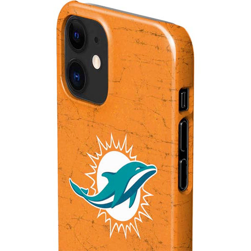 NFL Miami Dolphins Distressed- Orange iPhone 12 Mini Lite Case