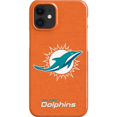NFL Miami Dolphins Distressed- Orange iPhone 12 Mini Lite Case
