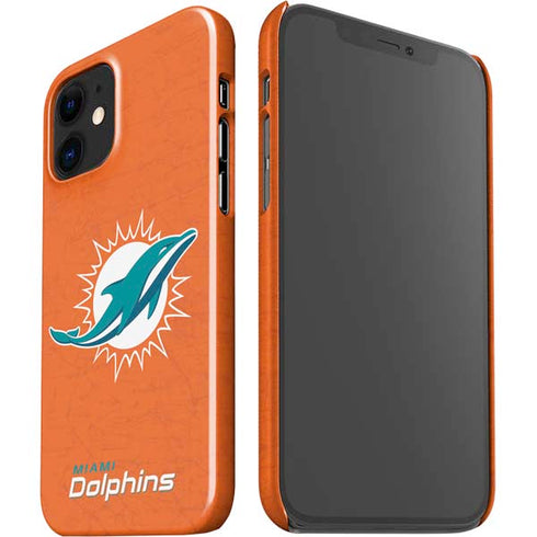 NFL Miami Dolphins Distressed- Orange iPhone 12 Mini Lite Case