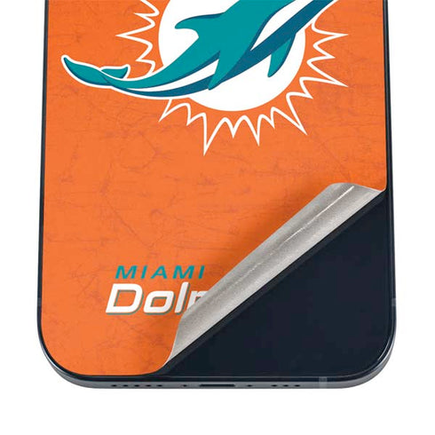 NFL Miami Dolphins Distressed- Orange iPhone 12 Mini Skin