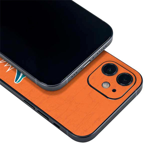 NFL Miami Dolphins Distressed- Orange iPhone 12 Mini Skin