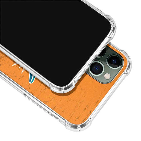 NFL Miami Dolphins Distressed- Orange iPhone 12 Pro Clear Case