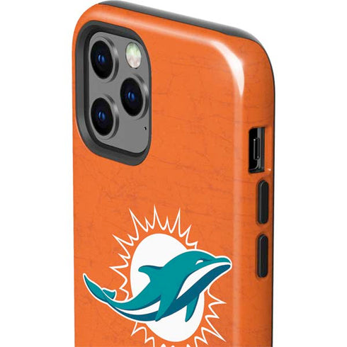 NFL Miami Dolphins Distressed- Orange iPhone 12 Pro Impact Case