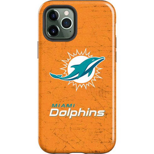 NFL Miami Dolphins Distressed- Orange iPhone 12 Pro Max Impact Case