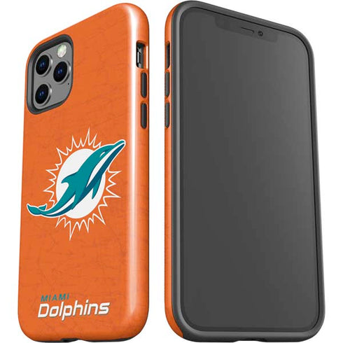 NFL Miami Dolphins Distressed- Orange iPhone 12 Pro Max Impact Case