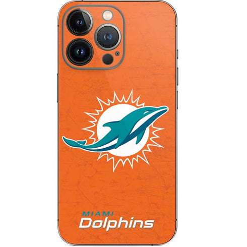 NFL Miami Dolphins Distressed- Orange iPhone 13 Pro Skin