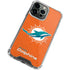 NFL Miami Dolphins Distressed- Orange iPhone 15 Pro Max Clear Case