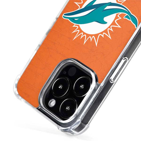 NFL Miami Dolphins Distressed- Orange iPhone 14 Pro Max MagSafe Case