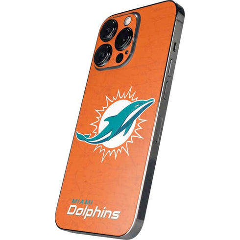 NFL Miami Dolphins Distressed- Orange iPhone 14 Pro Max Skin