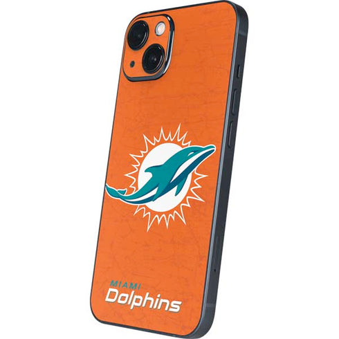 NFL Miami Dolphins Distressed- Orange iPhone 14 Skin