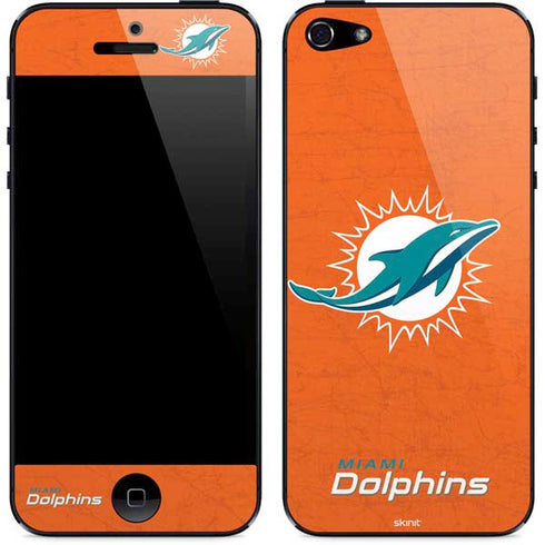 NFL Miami Dolphins Distressed- Orange iPhone 5/5s/5SE Skin