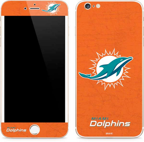 NFL Miami Dolphins Distressed- Orange iPhone 6/6s Plus Skin