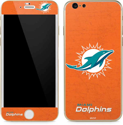 NFL Miami Dolphins Distressed- Orange iPhone 6/6s Skin