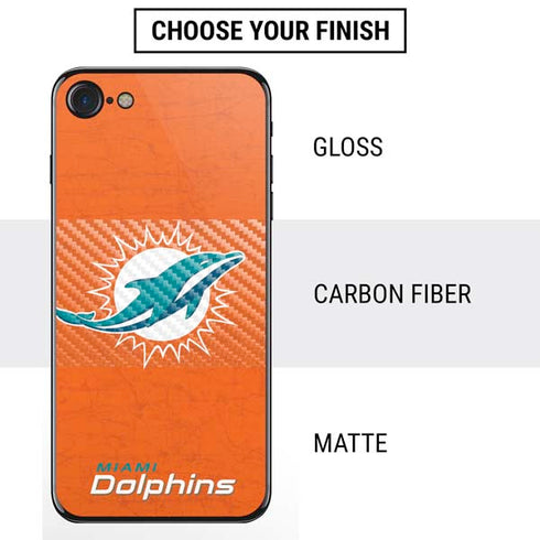 NFL Miami Dolphins Distressed- Orange iPhone SE (2nd & 3rd Gen) Skin