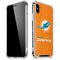NFL Miami Dolphins Distressed- Orange iPhone X/XS Clear Case