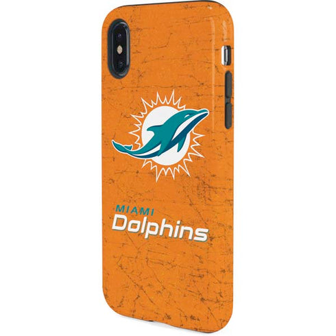 NFL Miami Dolphins Distressed- Orange iPhone XS Pro Case