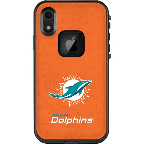 NFL Miami Dolphins Distressed- Orange LifeProof Fre iPhone Skin
