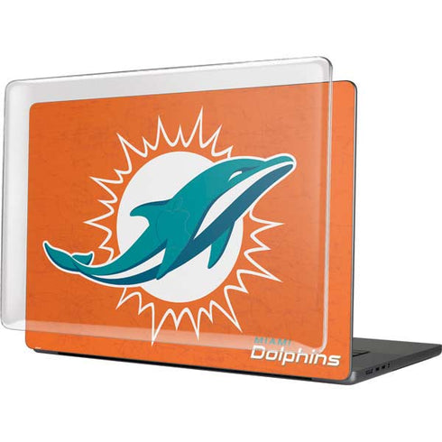 NFL Miami Dolphins Distressed- Orange MacBook Pro 16in (2021-25) Case plus Skin