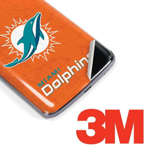 NFL Miami Dolphins Distressed- Orange Moto E5 Plus Skin