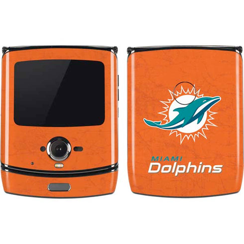 NFL Miami Dolphins Distressed- Orange Motorola RAZR Skin