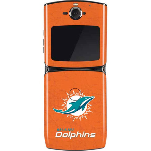 NFL Miami Dolphins Distressed- Orange Motorola RAZR Skin