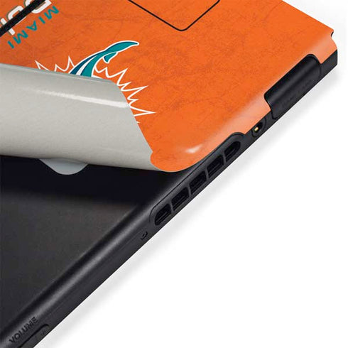 NFL Miami Dolphins Distressed- Orange Nintendo Switch Bundle Skin