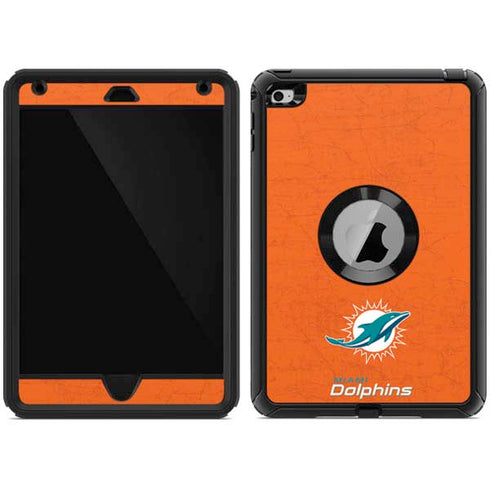 NFL Miami Dolphins Distressed- Orange Otterbox Defender iPad Skin