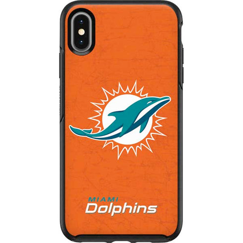 NFL Miami Dolphins Distressed- Orange Otterbox Symmetry iPhone Skin